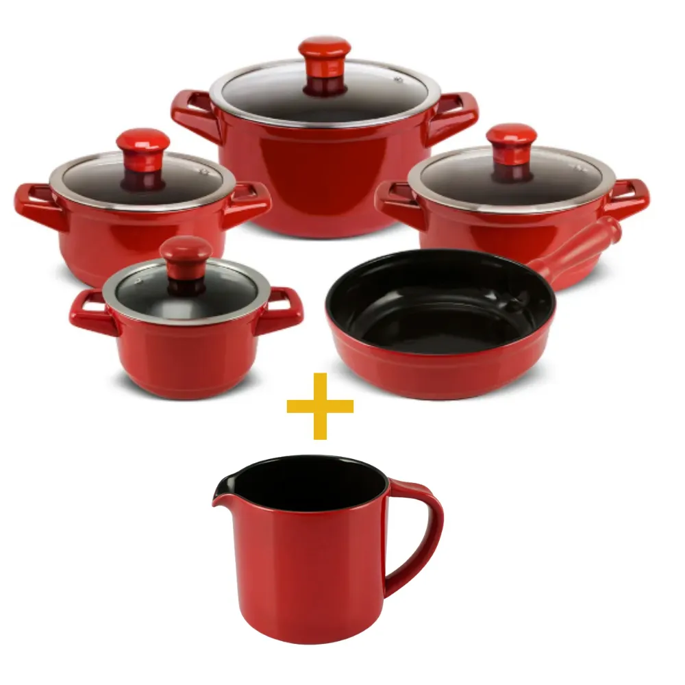 Combo Cozinha Completa Pomodoro Jogo de Panelas Duo + Fervedor