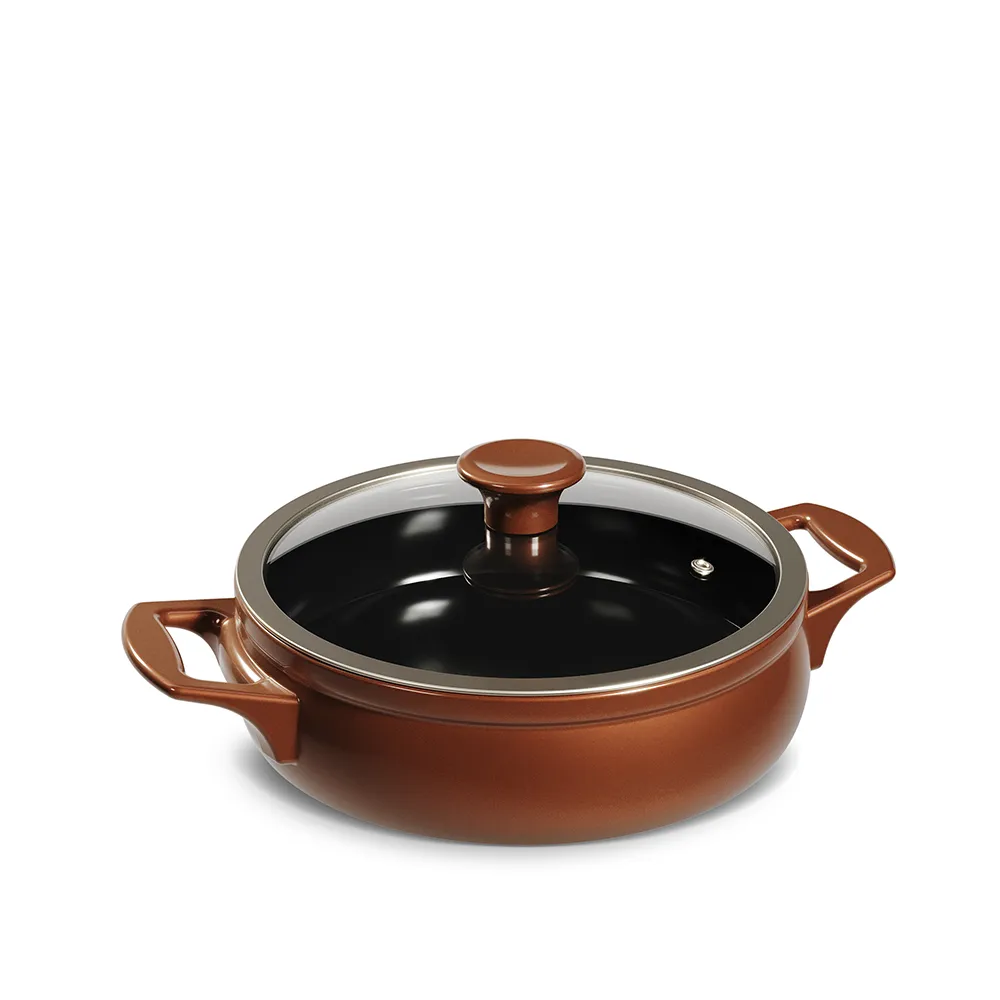 Frigideira De Cerâmica New Premiere 24Cm C/Alca 2 Litros - Cobre