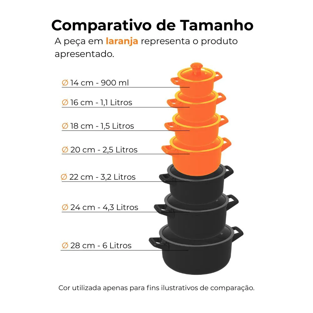 Jogo De Panelas De Cerâmica Duo Smart 5 Pcs - Chocolate