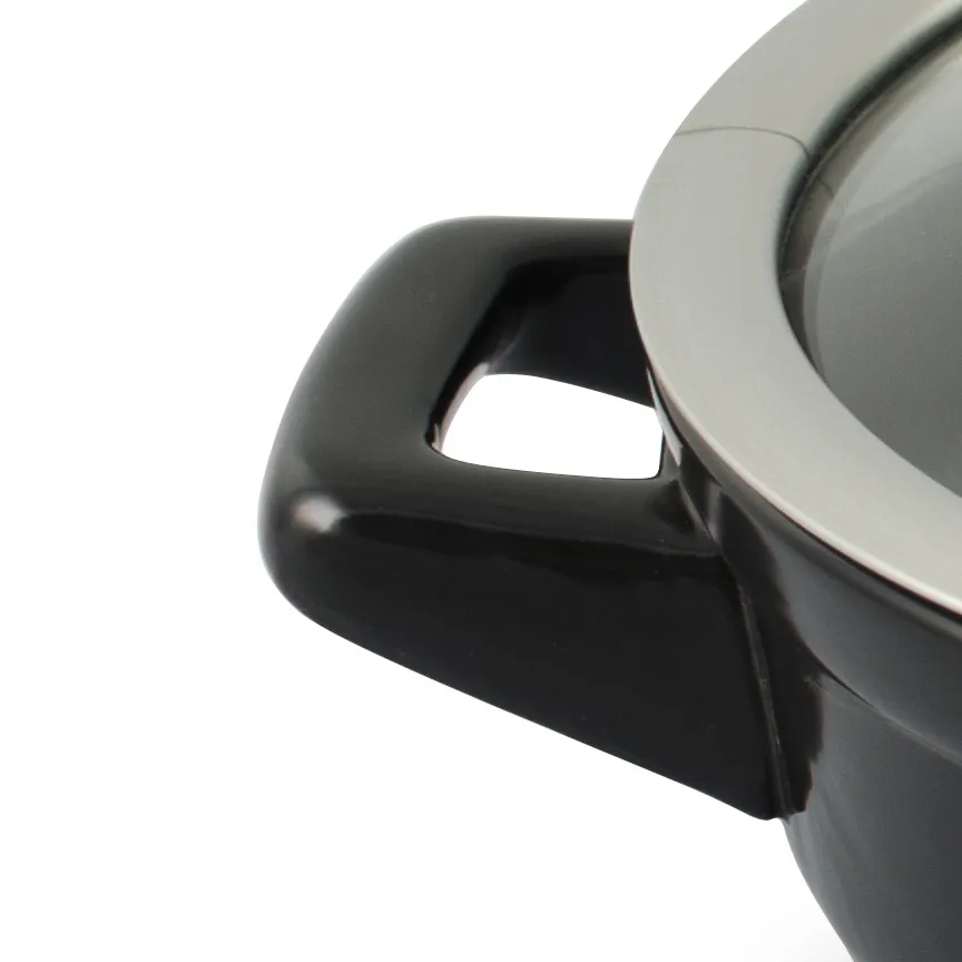 Jogo De Panelas De Cerâmica Duo Smart 5 Pcs - Preto