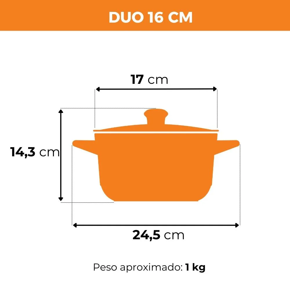 Jogo De Panelas De Cerâmica Duo Smart 5 Pcs - Preto