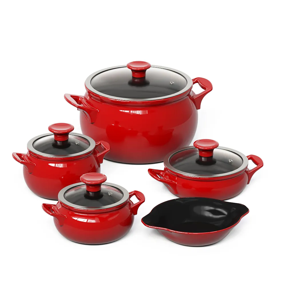 Jogo De Panelas De Cerâmica Feijoada New Premiere 5Pcs - Pomodoro