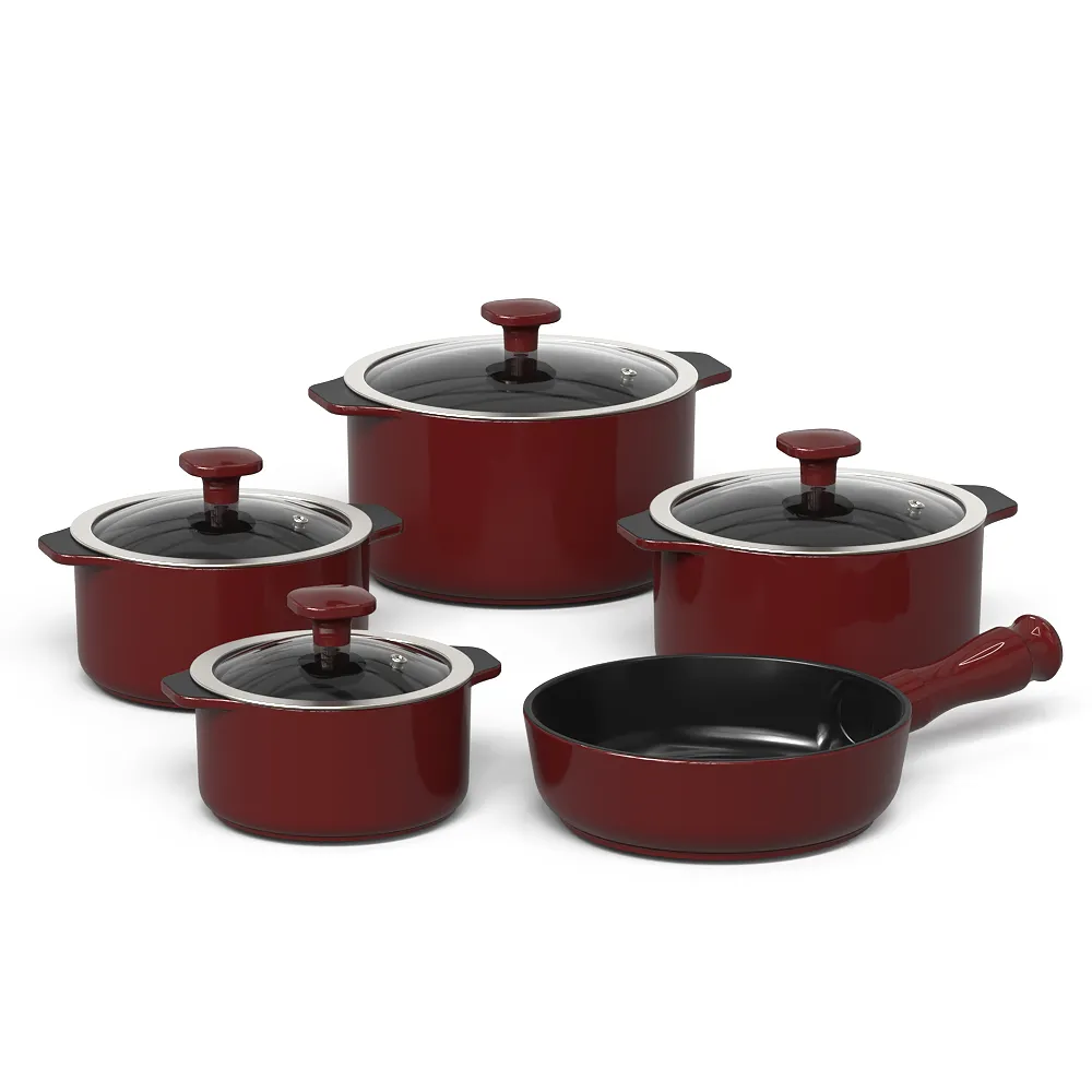 Jogo De Panelas De Cerâmica Slim 5Pcs - Marsala