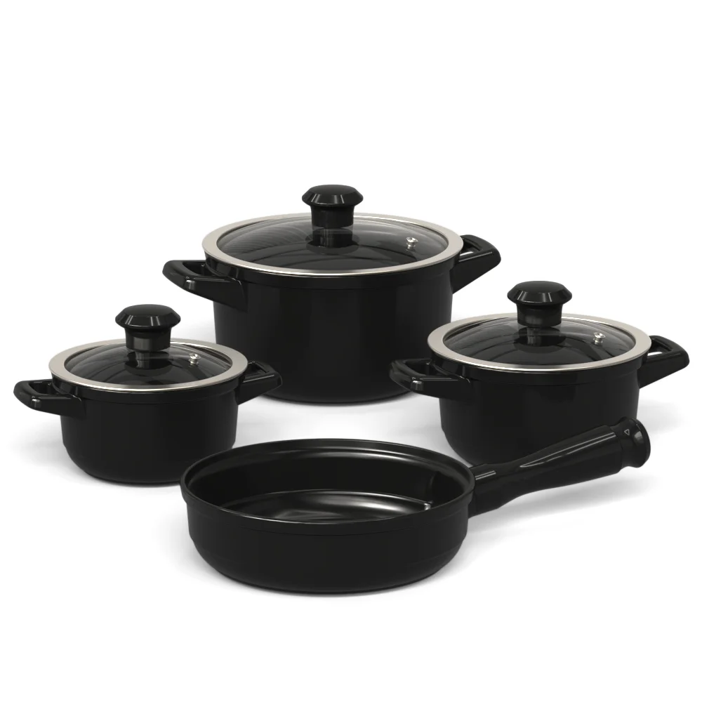Jogo De Panelas Duo 4 Pcs - Preto