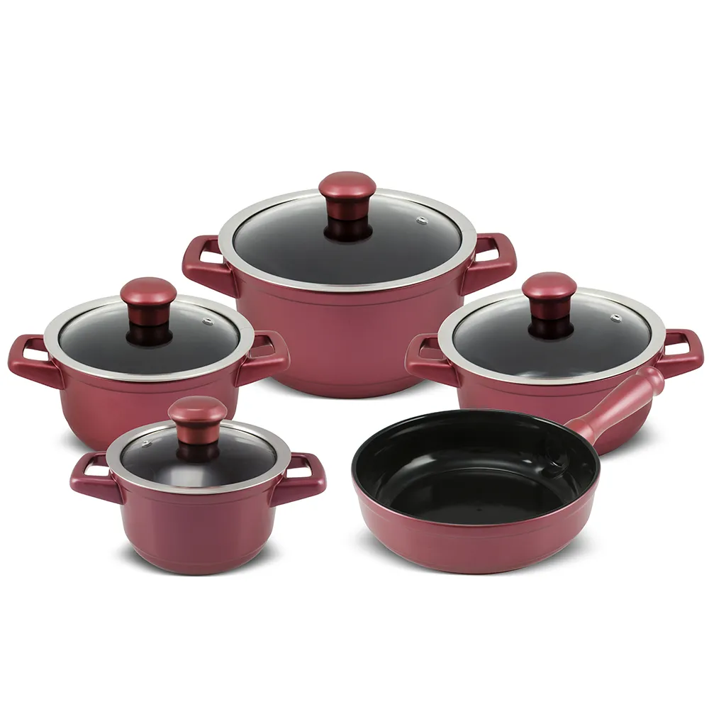 Jogo de Panelas de Cerâmica 5 Peças Duo Smart - Rose Gold / Ceraflame