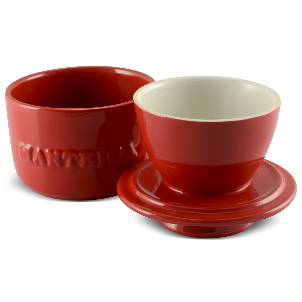 Manteigueira De Cerâmica 250Gr - Vermelho