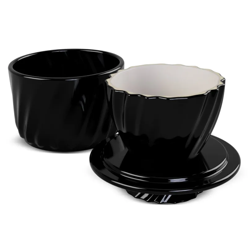 Manteigueira De Cerâmica Francesa Twist 250Gr - Preto