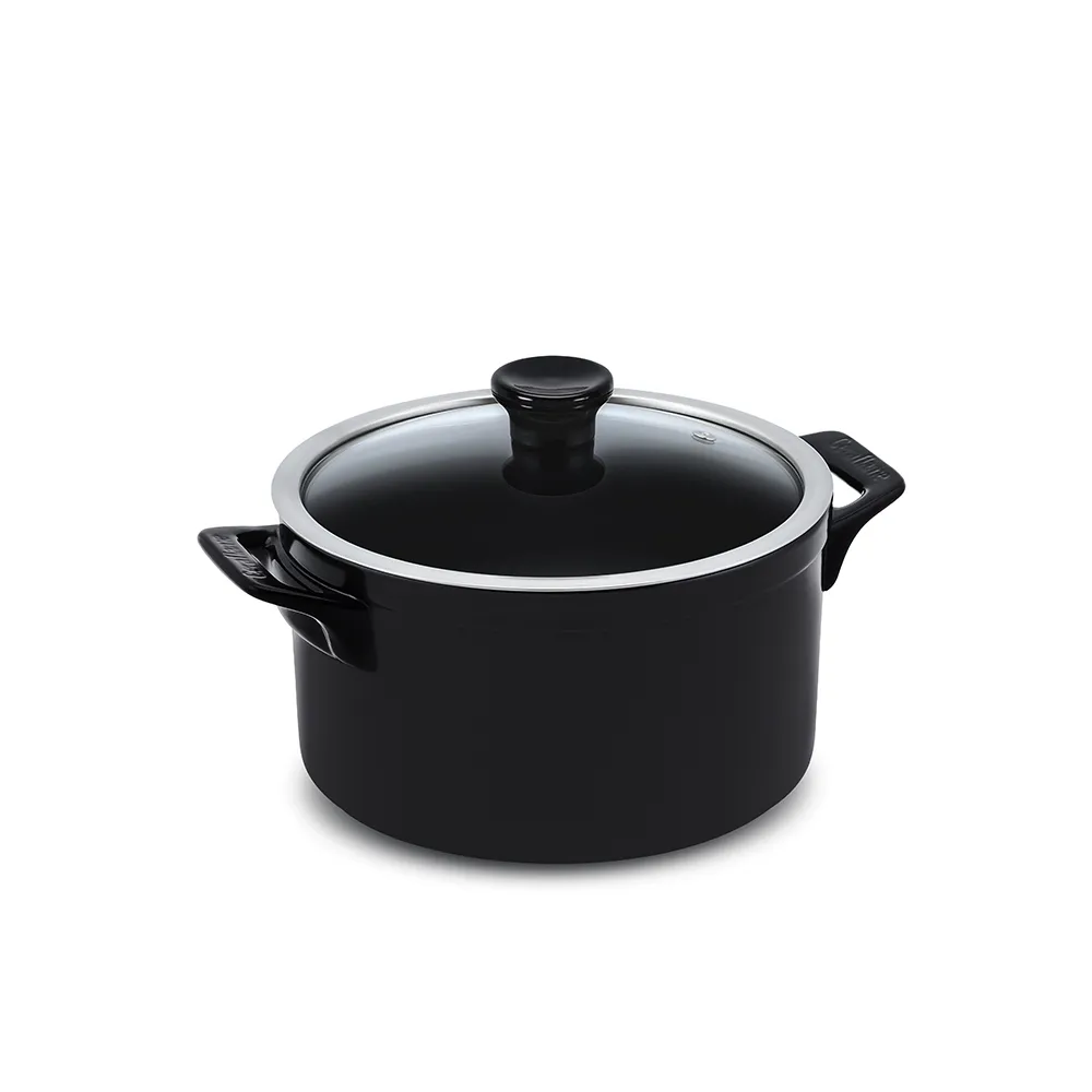 Panela De Cerâmica Clear 22Cm 4 Litros - Preto