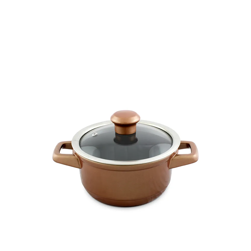 Panela De Cerâmica Duo 16Cm 1,1 Litro - Cobre