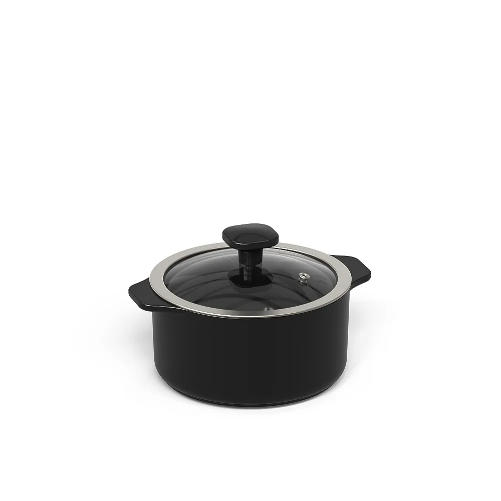 Panela De Cerâmica Slim 16Cm 1,2 Litro - Preto