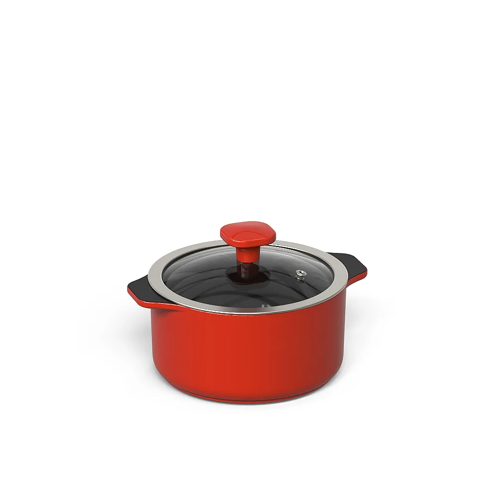 Panela De Cerâmica Slim 16Cm 1,2 Litro - Vermelho Coral