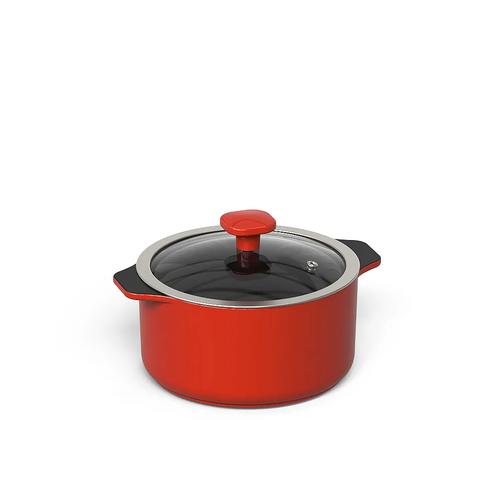 Panela De Cerâmica Slim 18Cm 1,8 Litro - Vermelho Coral